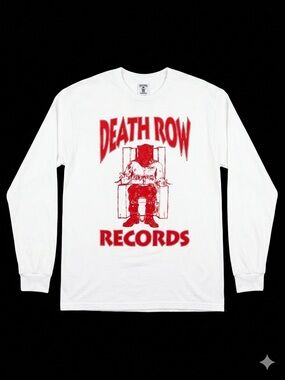 Death Row Records Official Long Sleeve T Shirt Size Large